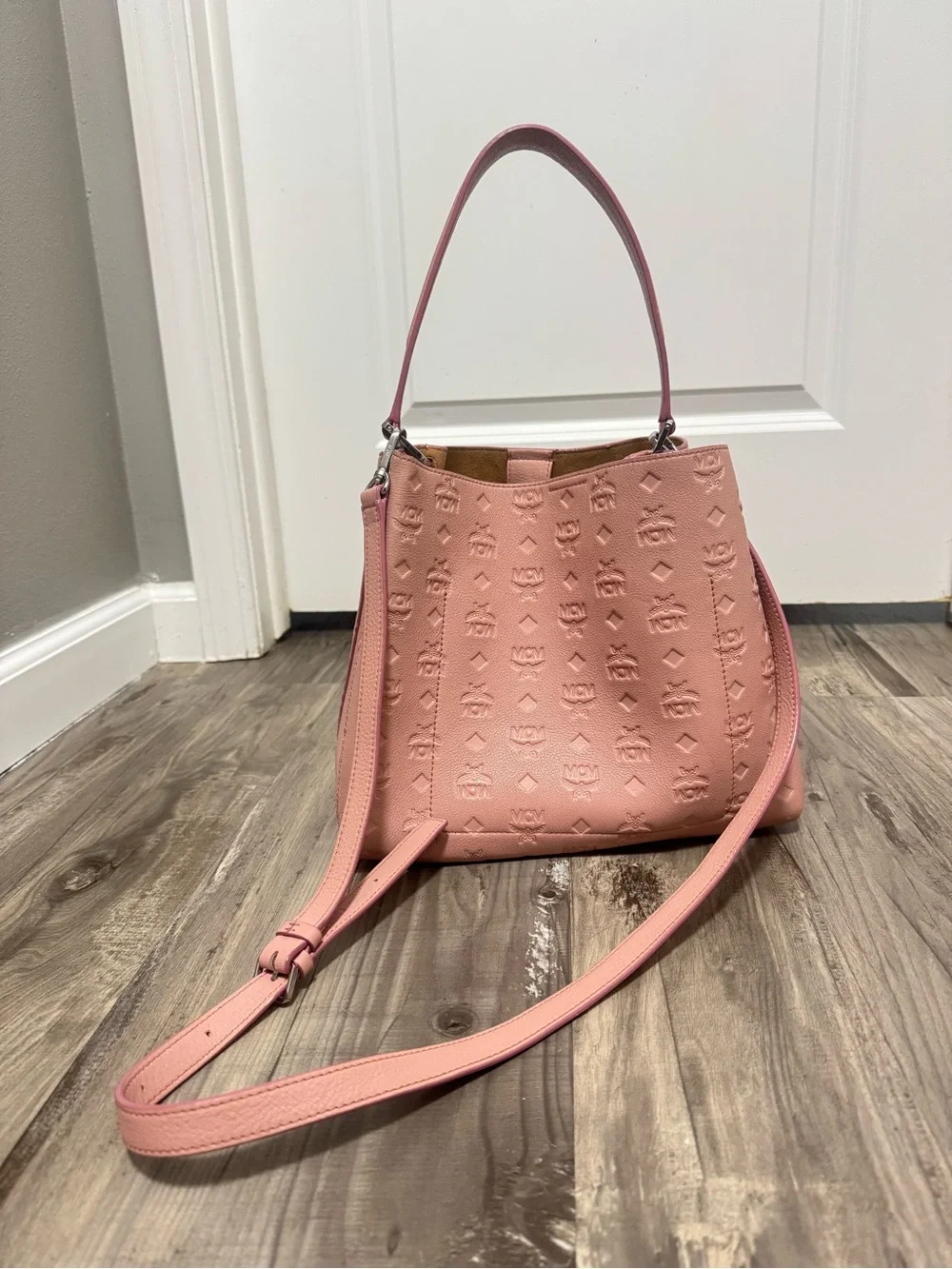 MCM Sarah Convertible Leather Hobo bag